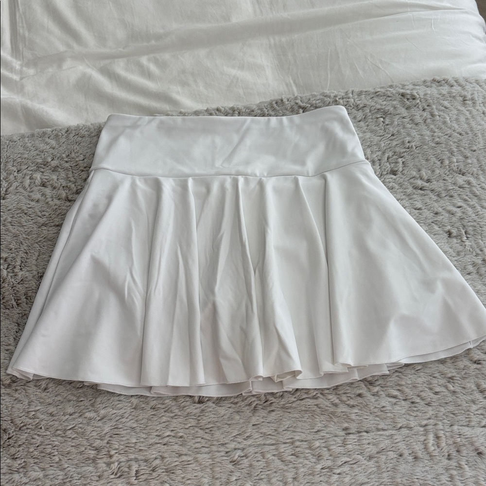 Halara White Pleated Tennis Skirt